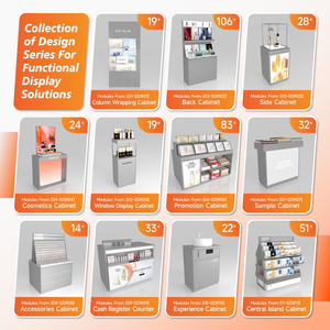 GDR10-TY05 tùy chỉnh màu xám chăm sóc da hiển thị giá mỹ phẩm hình ảnh Showcase tủ tường với hộp đèn - Product Image 4