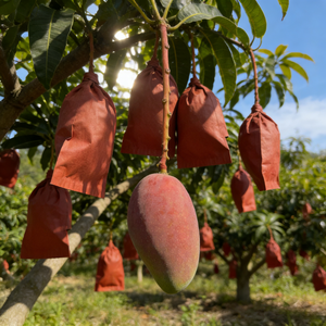 <span class=keywords><strong>Sac</strong></span> de protection pour fruits de mangue en papier enduit de cire écologique, imperméable, avec poignée, pour la protection des cultures agricoles, gaufrage personnalisé - Product Image 5