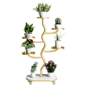 Support à fleurs rond <span class=keywords><strong>en</strong></span> aluminium nordique, moderne, intérieur/extérieur, maison et jardin, balcon multi-niveaux, support à pots de fleurs de luxe personnalisable - Product Image 5