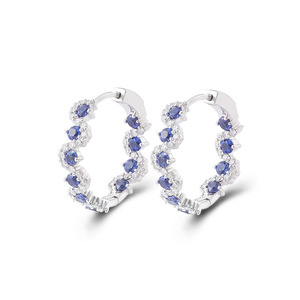Provenza Jewelry Lab Grown Sapphire y Lab Diamonds DEF & Royal Color Round Brilliant Cut Joyería de lujo - Product Image 2