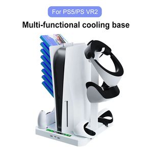 Support de refroidissement multifonctionnel pour Console <span class=keywords><strong>PS5</strong></span> avec 2 chargeurs de contrôleur CD <span class=keywords><strong>VR</strong></span> stockage de <span class=keywords><strong>casque</strong></span> pour PS VR2 station de charge - Product Image 3