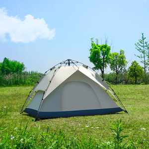 เต็นท์อัตโนมัติสองชั้น น้ำหนัก 4.0 กก. ผ้าอ๊อกซ์ฟอร์ด 210D เคลือบสีเงิน สำหรับตั้งแคมป์ปิกนิกกลางแจ้ง กันน้ำ กันแดด - Product Image 2