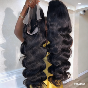 Peluca de Cabello Humano Virgen Brasileño Remy con Frente de Encaje Transparente 13x4, Ondas de Agua Largas y Múltiples Patrones de Rizo Disponibles para Mujeres - Product Image 3