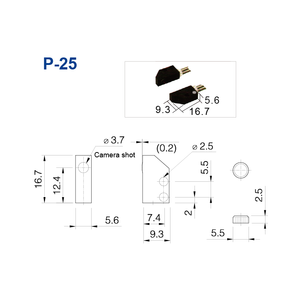 เลนส์โฟกัส F-5ด้าน<span class=keywords><strong>ข้าง</strong></span>เลนส์สะท้อนแบบกระจายและเลนส์ควบแน่นพร้อมสกรูติดตั้งสำหรับเซ็นเซอร์ใยแก้วนำแสง P-25 - Product Image 2