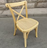 Chaise d'enfants de fête arrière de croix en bois d'hôtel durable de restauration de Style de ferme classique pour des événements de banquet