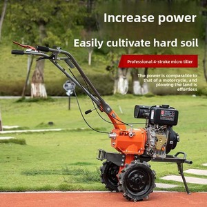 Motoculteur Bi-énergie 170F Essence/Diesel pour le Labourage des Rizières, des Terrains Sèches, le Creusement de Fossés et la Réhabilitation des Terres – Machine Agricole - Product Image 3