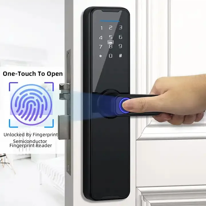 Aidmi Tuya App Smart porta impermeabile per esterno porta con chiusura a cerchio Wifi doppia impronta digitale con serratura a tastiera elettronica