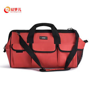 กระเป๋าใส่เครื่องมือ Shuangmenger สีแดง กันน้ำอเนกประสงค์ ความจุ 200 ปอนด์ กระเป๋าสะพายไหล่ ผ้าอ๊อกซ์ฟอร์ด รุ่น GJ001 - Product Image 4