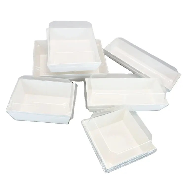 Бумажная коробка для суши, биоразлагаемый контейнер для суши, одноразовая бумага для фаст-фуда, биоразлагаемая коробка для суши, контейнер для еды