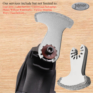 2-1/4inch Phát hành nhanh chóng mặt trăng uốn cong lưỡi kim cương đa công cụ dao động lưỡi cưa để loại bỏ vữa - Product Image 4