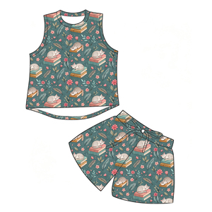 <b>Milk</b> Silk Kids Tank Top & Shorts Set,Custom Print Children 2 Piece Outfit - Product Image 3