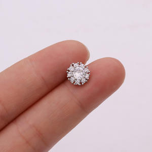 Gaby personalizable 316L Acero quirúrgico 3A circón Stud pendientes cartílago <span class=keywords><strong>Tragus</strong></span> modelo Piercing cuerpo joyería para bodas - Product Image 2