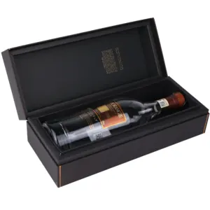 Caja de regalo de lujo para botellas de vino, cartón personalizado con logotipo de marca, venta al por mayor