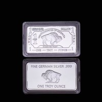Pièce de monnaie souvenir du Nouvel An chinois à thème rectangulaire, plaquée or personnalisée, bloc commémoratif, cadeau promotionnel pour entreprises