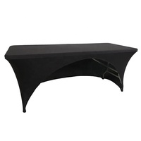 Housses de table d'exposition en polyester extensible Spandex 6 pieds pour la vente en gros