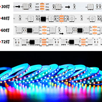 WS2811 RGB Led Strip Light 5050 SMD Adressable 60 LEDs/mètre avec commandes pour décoration de jardin d'hôtel familial