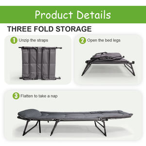 200*65 * H32cm mille oiseaux treillis Portable maison bureau sieste adulte escorte marche chaise tissu inclinable lit pour bureau sieste - Product Image 4