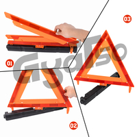Kit de triangle de détresse DOT, triangle réfléchissant de signalisation routière en cas d'urgence
