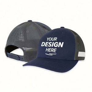 Custom Printed Logo Dobby 100% Cotton Golf Mesh Unstructured Foam Snapback Caps Multi-Color 5-Panel Curved Brim Waterproof - Product Image 1