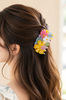 Jepit Rambut Akrilik DOWELL Motif Bunga Elegan, Tahan Kuat, Tahan Air, Aksesoris Rambut untuk Rambut Tebal, Wanita & Remaja Putri, Penggunaan Sehari-hari