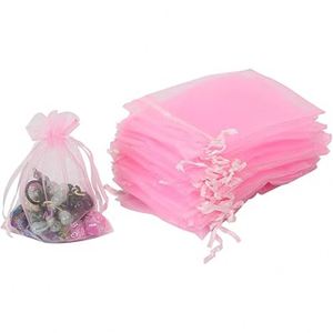 100 Count Organza Pouches Mixed Color Drawstring Mesh Jewelry Bags Sheer Fabric <b>Gift</b> <b>Wrap</b> for Soap Candy <b>Wedding</b> Party Favor RTS - Product Image 1