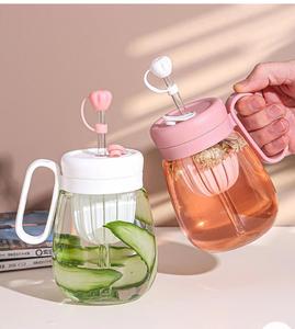 Vaso de Vidrio Transparente con Tapa y Pajita para Café Helado, Té, Leche, Agua y Bebidas - Product Image 4