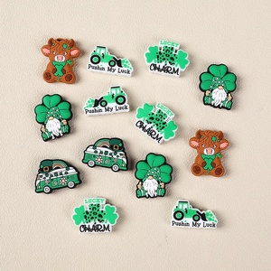 Cuentas Masticables de Trébol de la Suerte para el Día de San Patricio, Cuentas de Silicona de Grado Alimenticio Ecológicas, Cadenas para Chupetes - Product Image 2