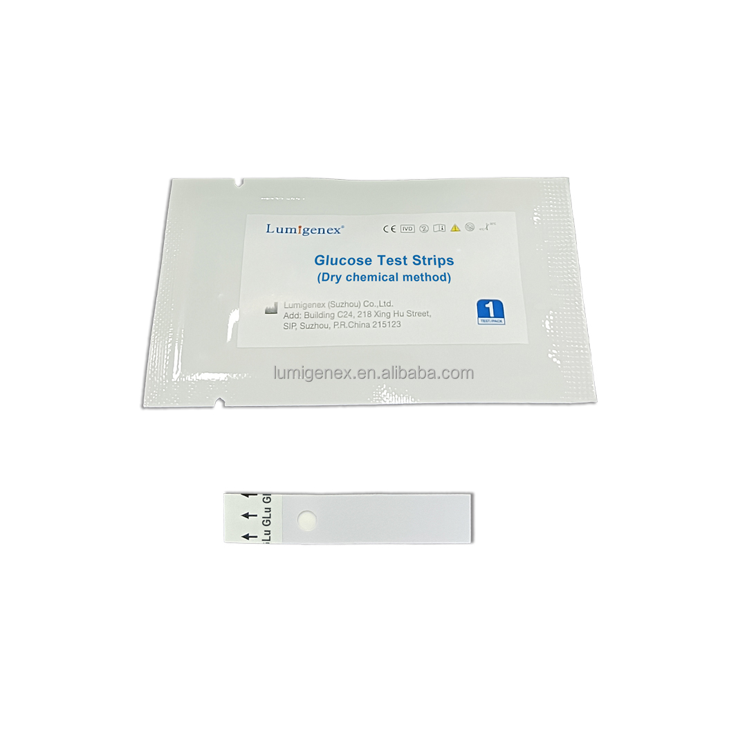 IVD diagnosis of blood glucose Rapid test strip Glucose Test Strips dry chemical method 0