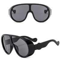 Lunettes de soleil oversize carrées jaunes pour femmes et hommes, nouvelle tendance 2025, monture large formelle, style pilote, en plastique, toutes saisons