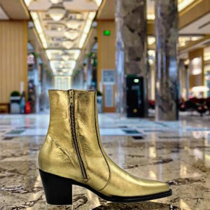 מגפי chelsechelsey לגברים בגובה רוכסן מתכתי מגבה העקב גושי יוקרה סתיו חורף ייבוש מהיר - Product Image 2