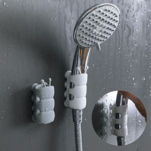 Support de pommeau de douche Zimoo à ventouse, base universelle en silicone, finition chromée, facile à nettoyer, accessoires de salle de bain - Product Image 1