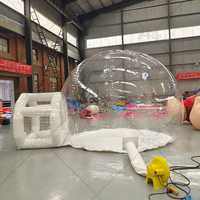 Château Gonflable Géant Transparent Personnalisé en PVC Ignifuge et Anti-UV, Installation Facile, 3m, Idéal pour Location d'Événements Extérieurs