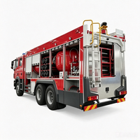 Véhicule de lutte contre les incendies à poudre sèche diesel Hongyan 6X4 avec une capacité de réservoir de plus de 10 000 L pour les incendies d'urgence dans les centrales électriques et les champs pétrolifères