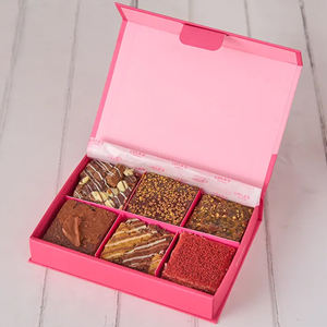 Superventas nuevo estilo caja de embalaje rosa pastel tuerca <span class=keywords><strong>Donuts</strong></span> Sushi pastelería panadería personalizada galleta Brownie caja de embalaje con insertos - Product Image 2