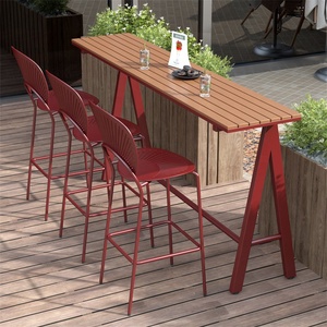 Conjunto <span class=keywords><strong>de</strong></span> Mesa y Sillas <span class=keywords><strong>de</strong></span> Bar Modernas para Exteriores, Resistentes al Agua y a los Rayos UV, Ideales para Cafeterías, Balcón o Terraza - Product Image 2