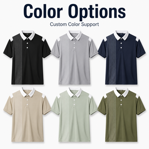 <span class=keywords><strong>Polo</strong></span> de <span class=keywords><strong>golf</strong></span> personnalisé à col blanc et lignes verticales pour hommes, chemises élastiques pour les jours de tournoi junior, vêtements de club OEM ODM - Product Image 6