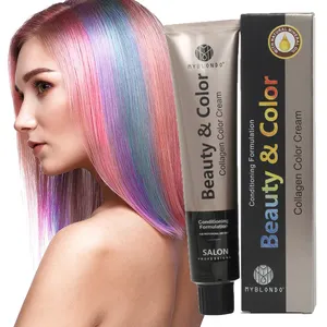 Salon Professioneel Product Haarkleur Kleurstof Conditionering Haarkleur 68 Kleuren Voor Blond Kleurrijk Haar