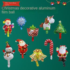 การตกแต่งลูกโป่งในเทศกาลคริสต์มาสหลอดไฟขนาดเล็กต้นคริสต์มาสการ์ดติดผมซานตาคลอสสร้อยข้อมืออลูมิเนียมฟิล์มสำหรับงานเลี้ยงผู้ใหญ่ - Product Image 3