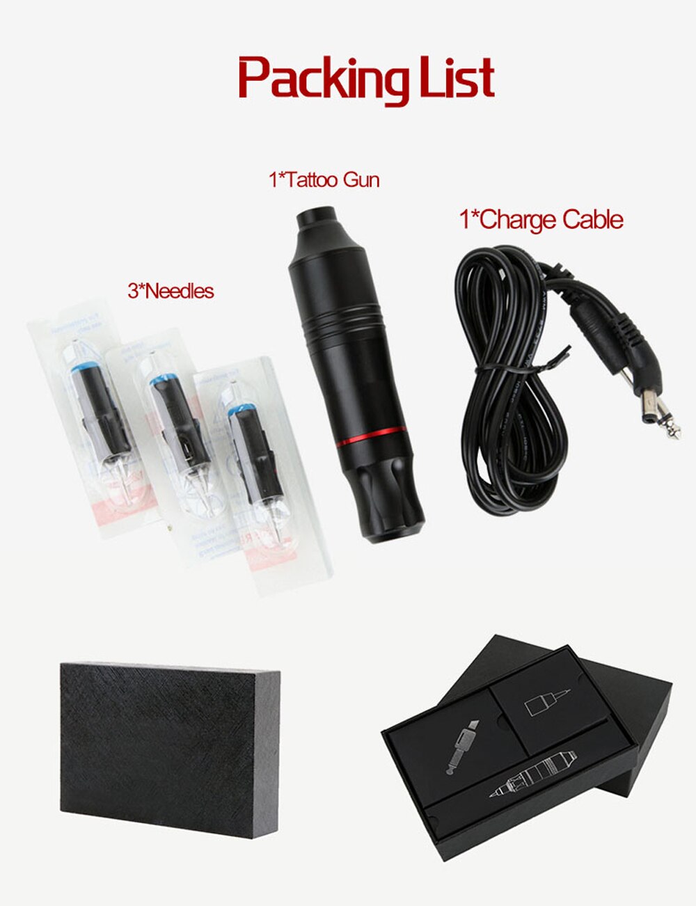 BMX Rotary Tattoo Machine Pen for Hair Stroke - 0.25MM Needles