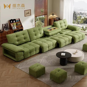 Nuevo Sofá de Tres Plazas 2026, Diseño Moderno y Simple para Apartamentos Pequeños, con Control Remoto Inteligente, Tapizado en Tela Chenille - Product Image 3