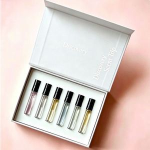 Coffret Cadeau Magnétique de Luxe pour Parfum avec Insert en EVA, Logo Doré, 5 ou 6 pièces, 2ml, 5ml, 10ml, 50ml, 100ml, Noir Rigide, Coffret Découverte - Product Image 2