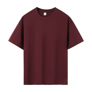 Hot selling 200g 100% cotton regular shoulder <b>no</b> pattern T-shirt men's round neck custom <b>logo</b> casual wholesale T-shirt - Product Image 3