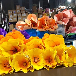 Venta caliente personalizar decoración de la boda EVA <span class=keywords><strong>flores</strong></span> impermeables Artificial gigante flor de papel decoración del centro comercial - Product Image 5