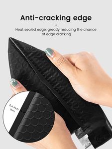 Đen tự niêm phong bong bóng bưu phẩm không thấm nước nhanh vận chuyển gửi thư túi poly bong bóng đệm phong bì với bong bóng gói - Product Image 5