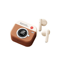 Nouveauté 2025 – Écouteurs intra-auriculaires sans fil 5.4 avec suppression du bruit ENC, commande vocale, affichage LED de la batterie, autonomie de 20 heures – Style Rétro