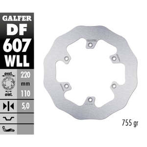 Galfer Wave disco freno posteriore per Husaberg TE 300 11-14 pieno alluminio e acciaio con materiale plastico nuova condizione - Product Image 1