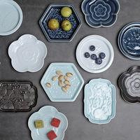 Sous-plat en céramique de style américain, design détachable, fabrication de précision, pour dim sum, porte-gobelet, petit plat à thé aux fruits, plateau à fruits secs et collations