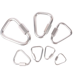 Vente en gros d'anneau de connexion à <span class=keywords><strong>maillon</strong></span> <span class=keywords><strong>rapide</strong></span> en acier inoxydable 304 boucle de verrouillage triangulaire <span class=keywords><strong>rapide</strong></span> chaîne de verrouillage d'alpinisme pour l'<span class=keywords><strong>escalade</strong></span> - Product Image 4