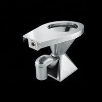 Toilette de bateau au design moderne, cuvette de toilette portable en acier inoxydable