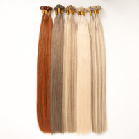 Extensions de cheveux humains 100% Remy de qualité professionnelle pour salon, extensions à la kératine en forme de U, extensions à la kératine en forme de K